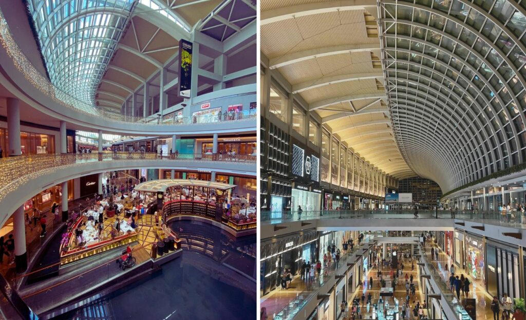 巨大的購物中心 “The Shops at Marina Bay Sands”