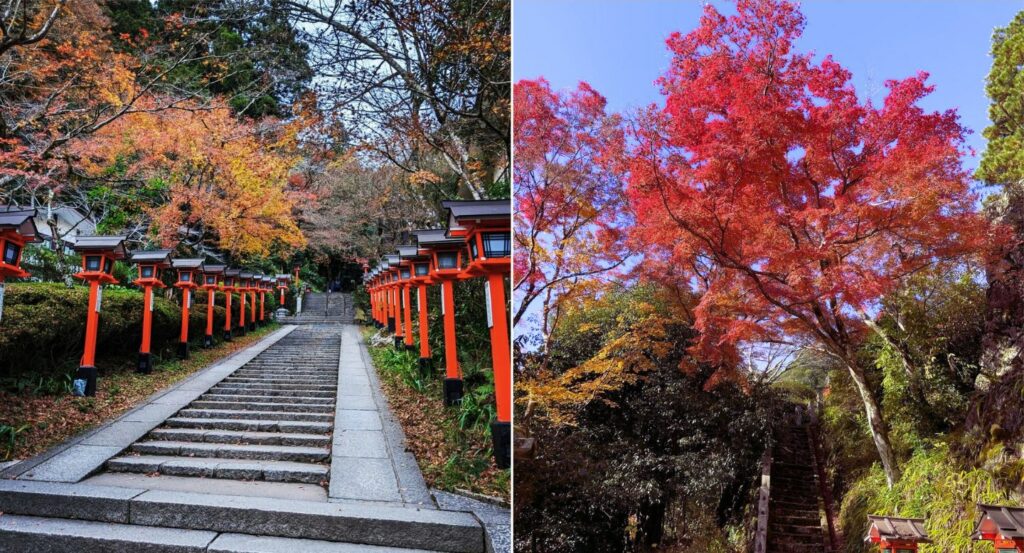 日本鞍馬寺需要爬坡走路