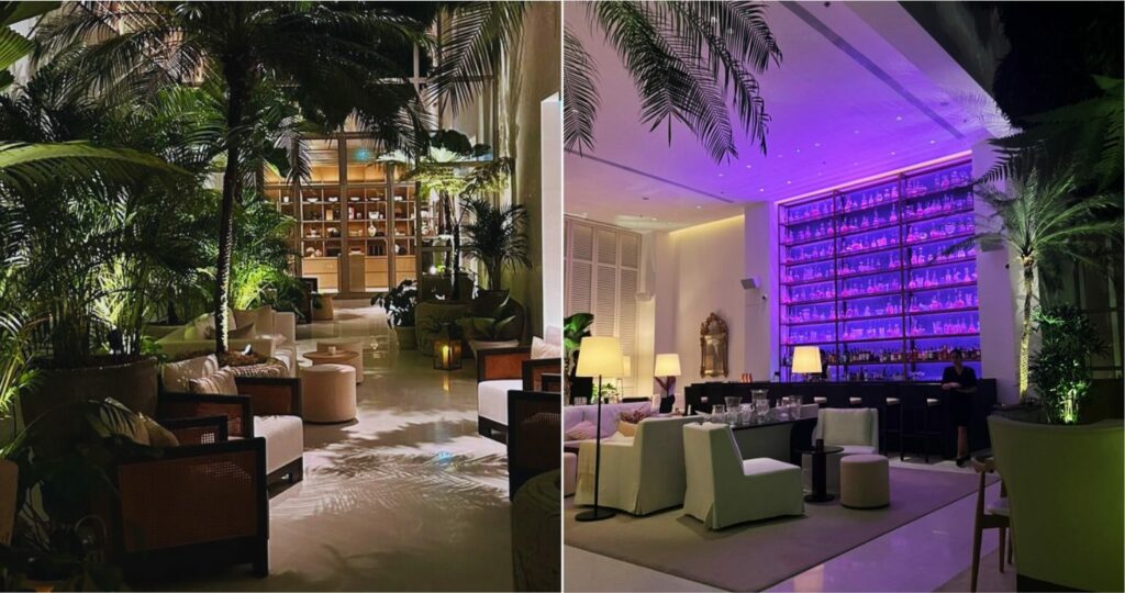 新加坡艾迪遜酒店　晚上大廳酒吧會發光